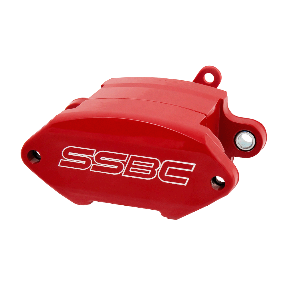 American Made Sport R1 Billet Aluminum Rear Drum to Disc Brake Conversion Kit W/Rotors. Red A125-26R