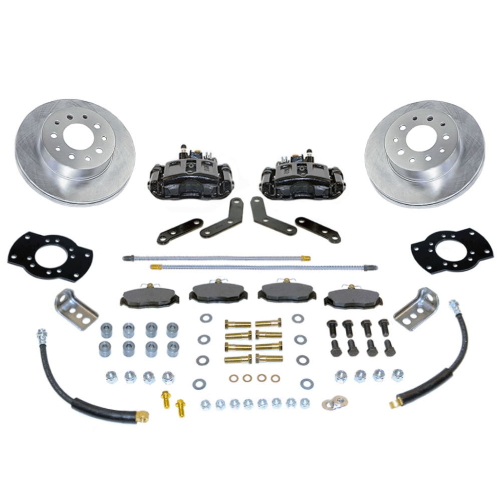 New Rear Drum to Disc Brake Conversion Kit W/Rotors. Black A157BK