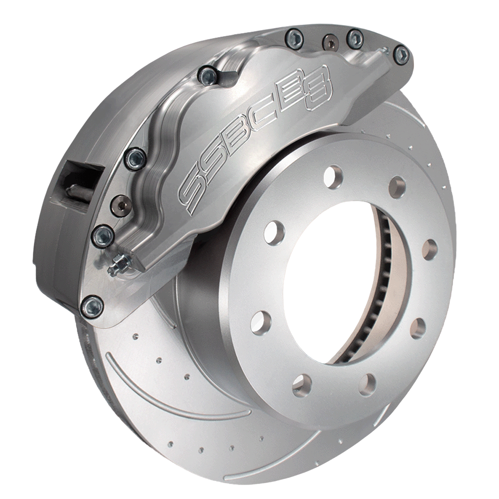 American Made B8-Barbarian 8 Piston Billet Aluminum Direct Fit Rear Caliper Upgrade Kit. Clear A404-21