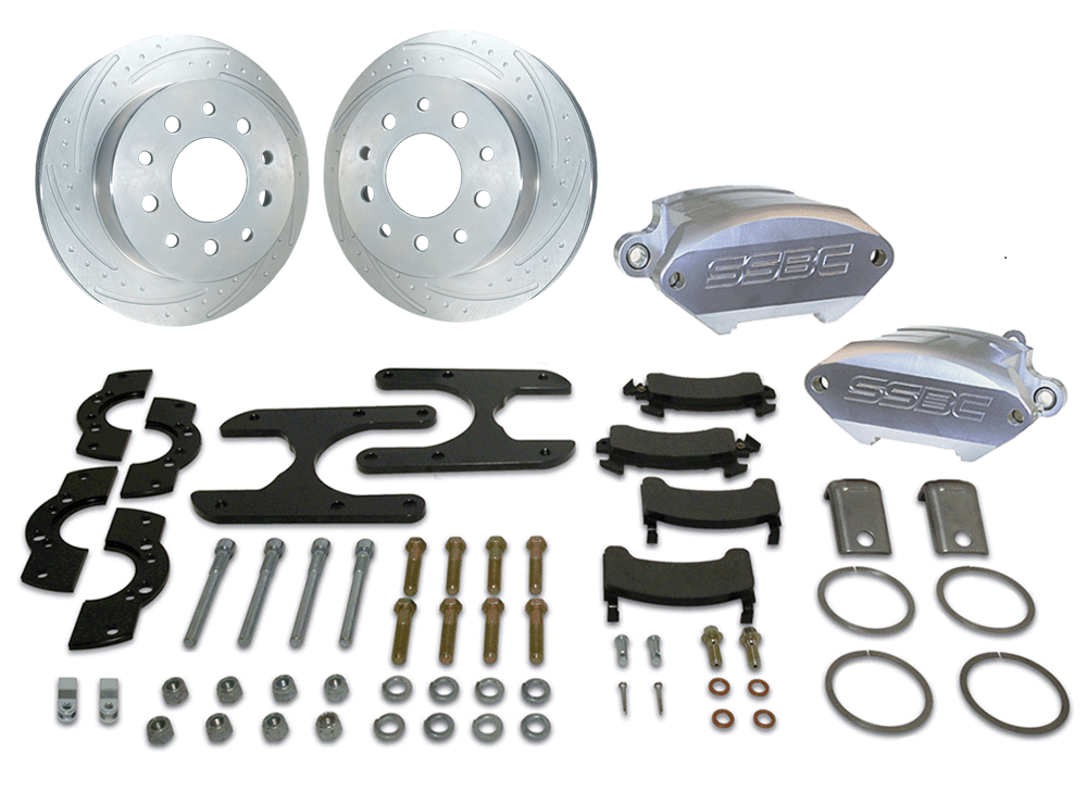 American Made Sport R1 Billet Aluminum Rear Drum to Disc Brake Conversion Kit W/Rotors. Clear A111-20