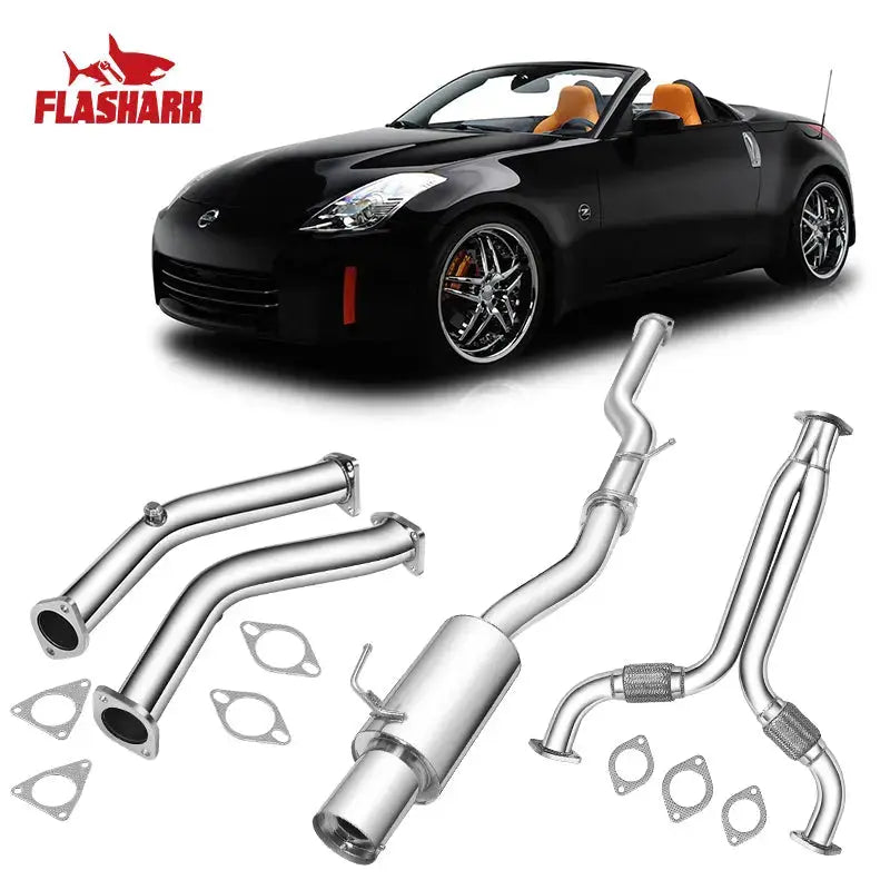 Downpipe Exhaust/Test Pipes for 2003-2007 Nissan 350z With Gaskets And Bolts Flashark