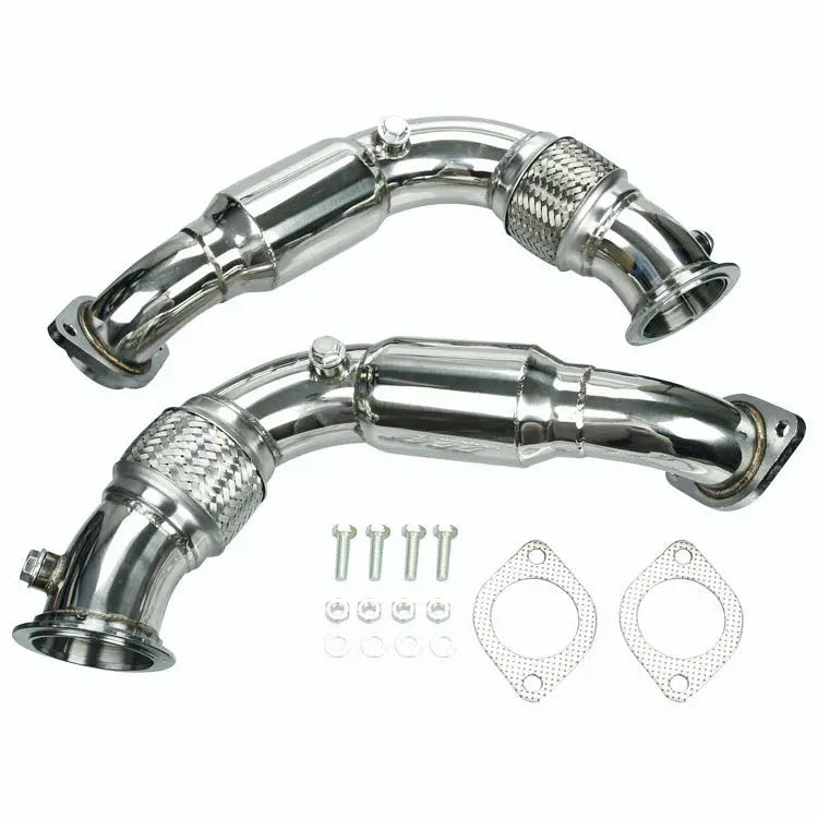 Catless Downpipe Exhaust for 2008-2014 BMW N63 X6/X5 550I 650I 750I B7 4.4L V8 Twin Turbo