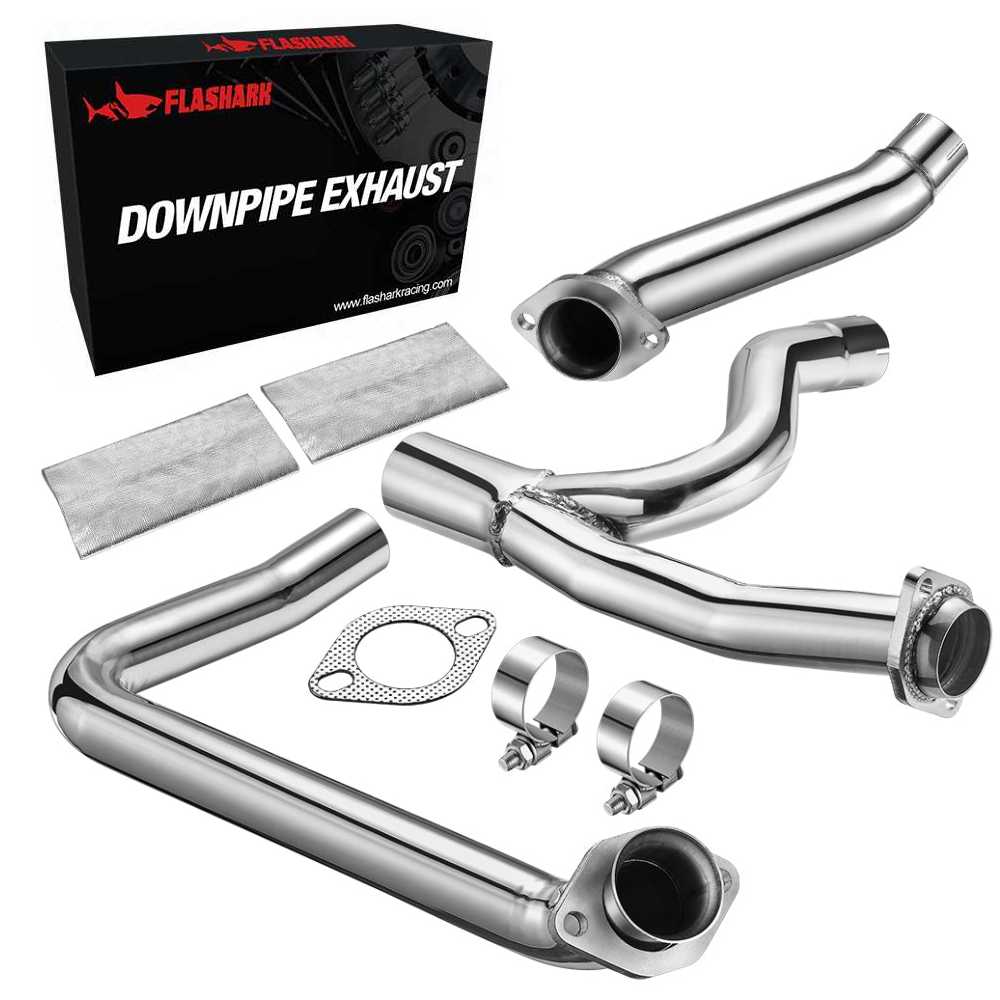 Downpipe Exhaust Y-Pipe 2012-2018 Jeep Wrangler JK 3.6L V6 2in/2.5in Flashark