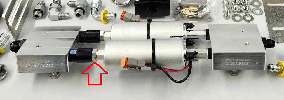 Marty's Diesel Walbro fitting for dual pump setups Marty's Diesel