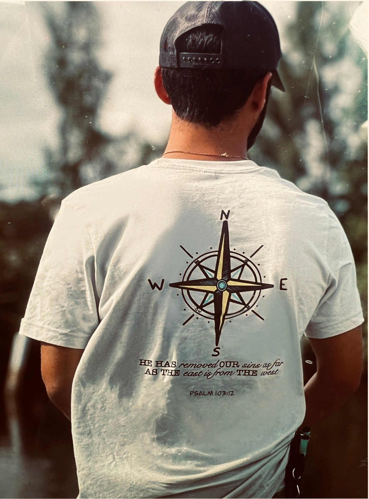 Compass Psalm 103:12 T-Shirt Destiny's Soaps & Sundries, LLC