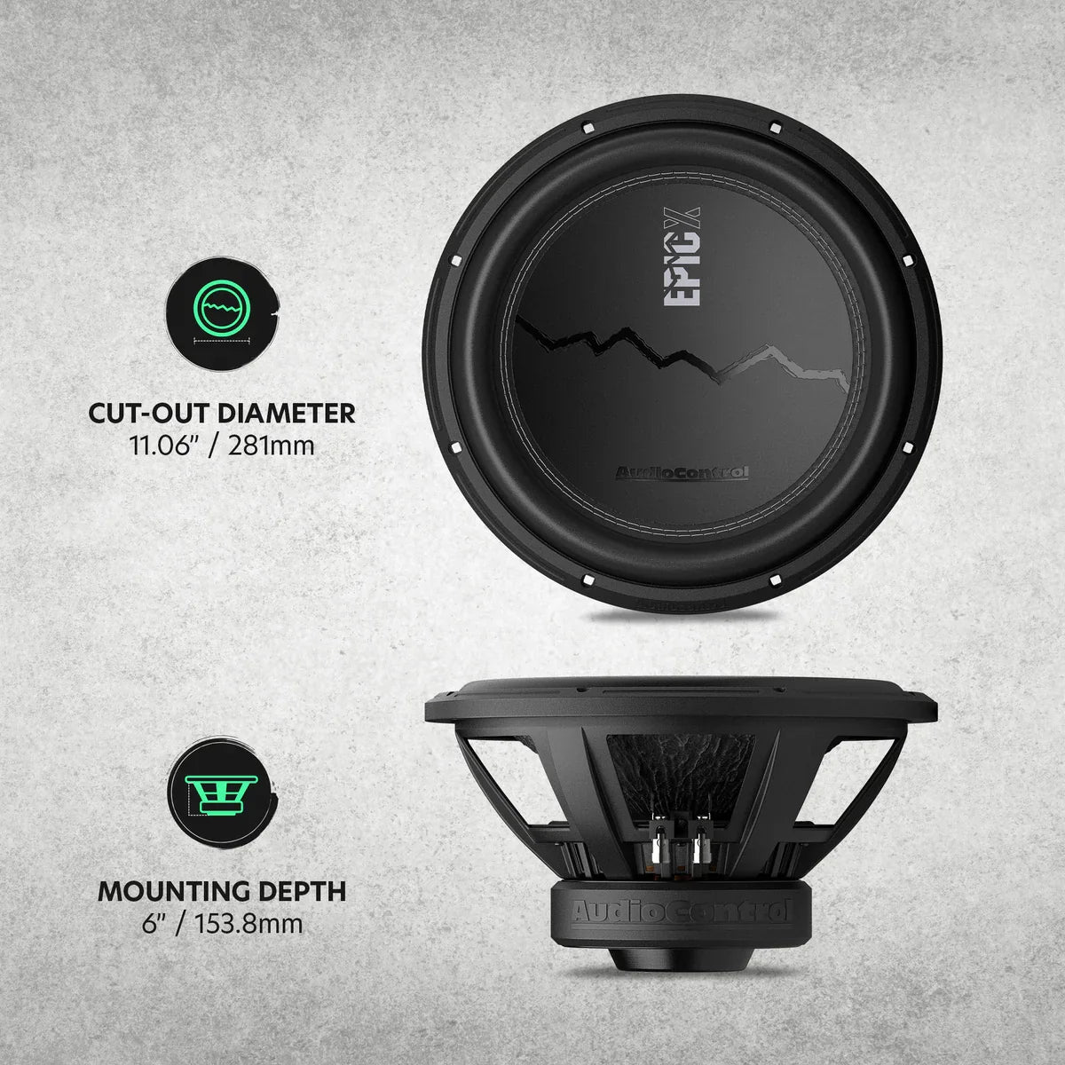AudioControl EPICX 12 | 12" 500W RMS Subwoofer DVC AudioControl
