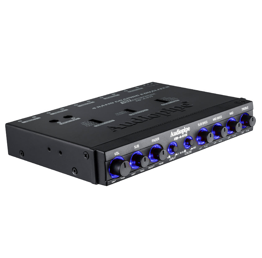 EQ-4-V15 4 Band Graphic Equalizer with Subwoofer Control Audiopipe