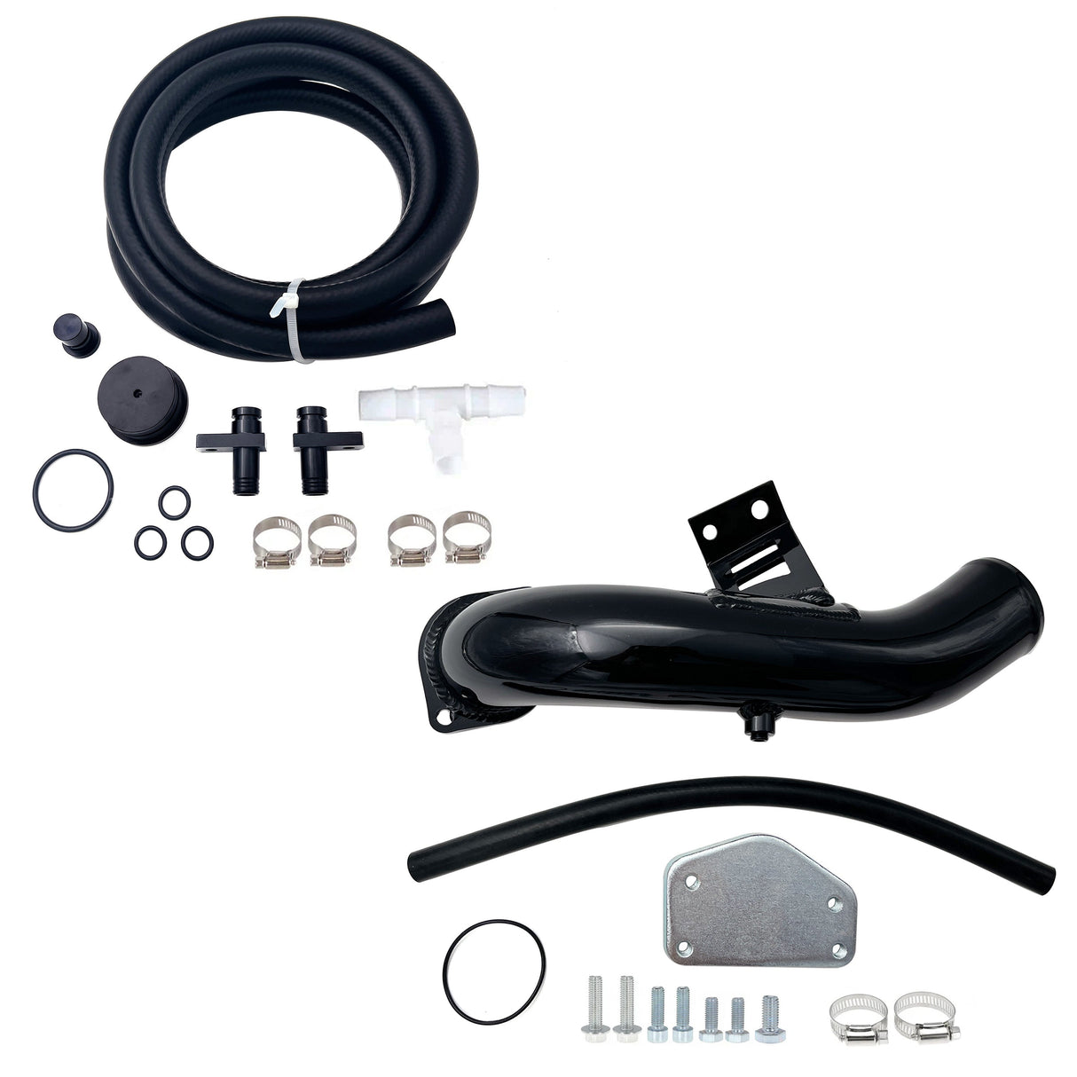 2004-2005 6.6L Duramax LLY 5" DP-Back DPF Race Pipe & EGR cooler Delete Kit TruckTok