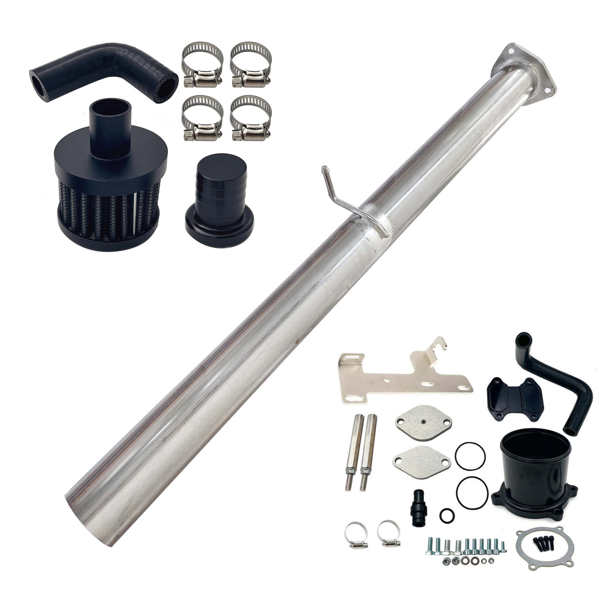 TruckTok 2010-2012 6.7L Ram Cummins 4" DPF Race Pipe & EGR Cooler Throttle Delete Kit TruckTok