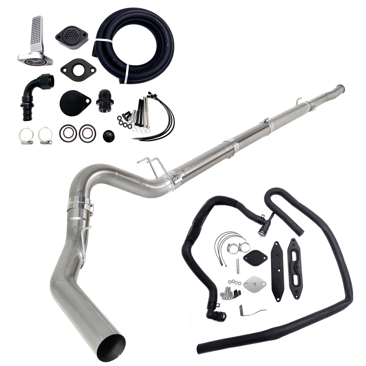 TruckTok 2011-2019 6.7L Powerstroke 5" Dp-Back pipe & CCV Reroute EGR cooler Delete Kit TruckTok