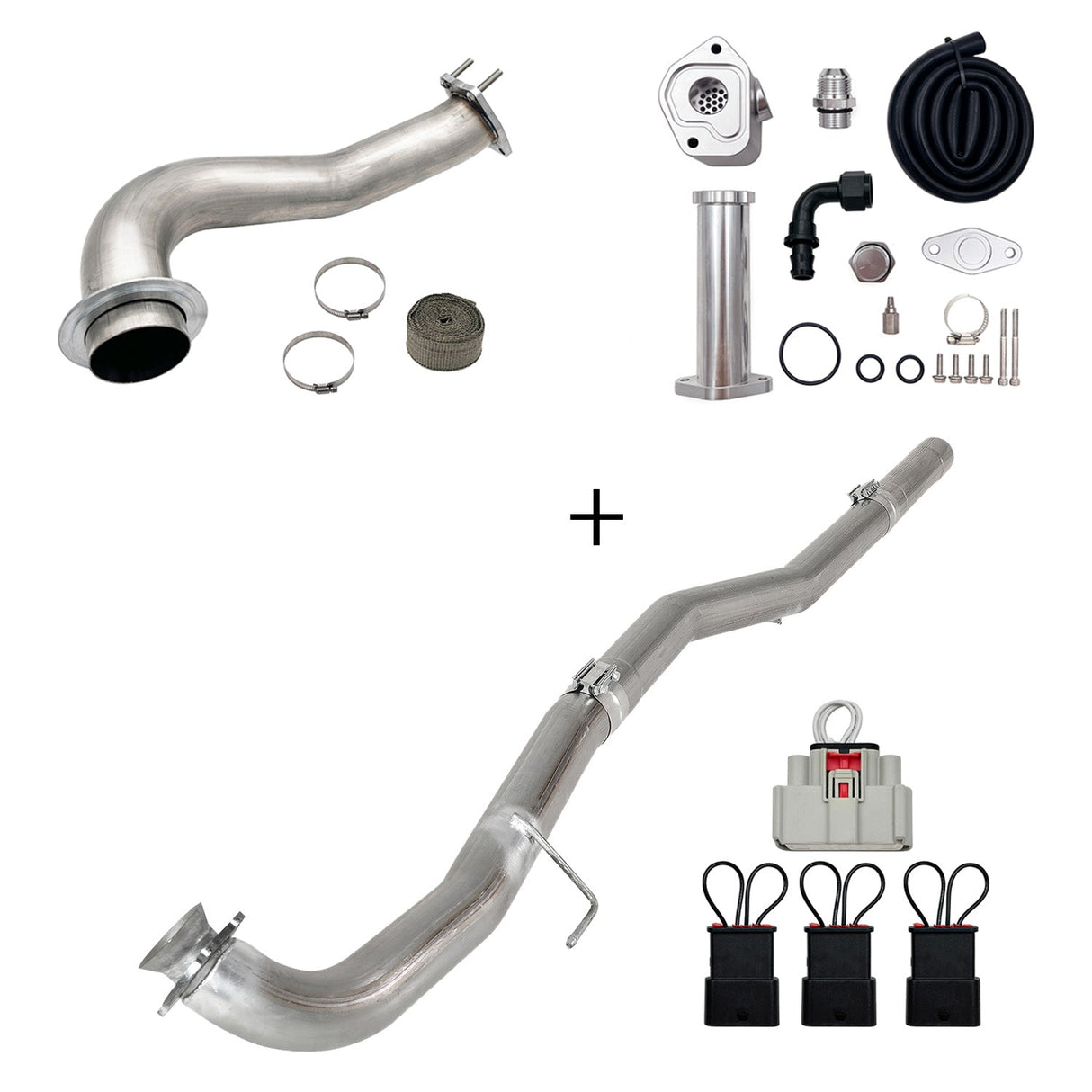 TruckTok 2017-2023 6.6L Duramax L5P DPF/CCV/EGR Delete & Downpipe w/Can Bus kit TruckTok