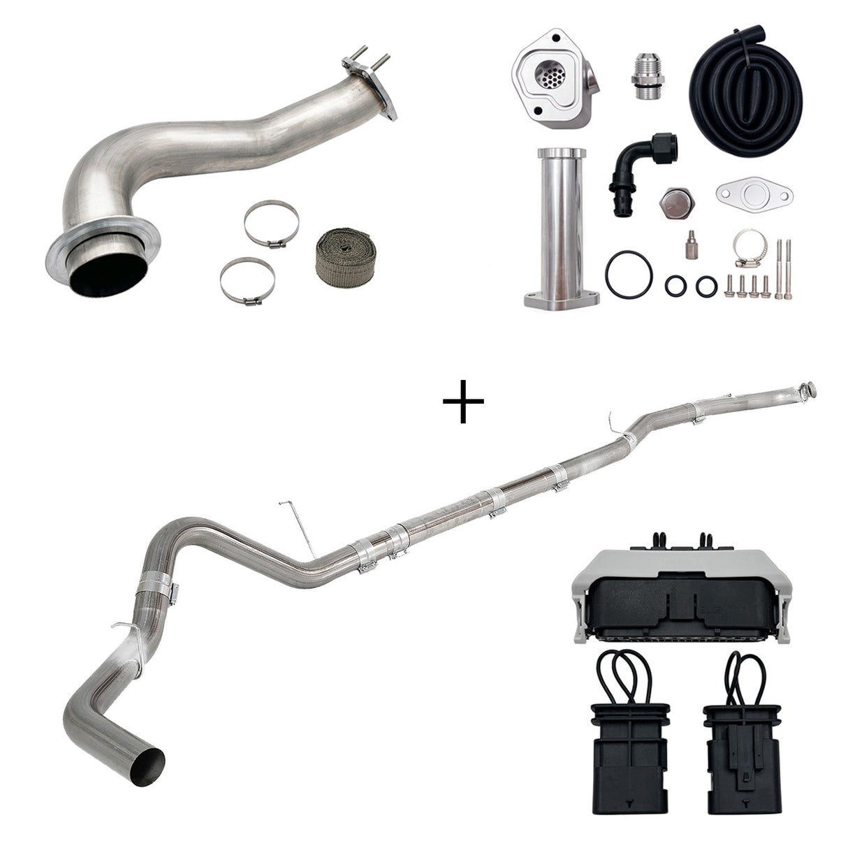 TruckTok 2017-2023 6.6L Duramax L5P DPF/CCV/EGR Delete & Downpipe w/Can Bus kit TruckTok