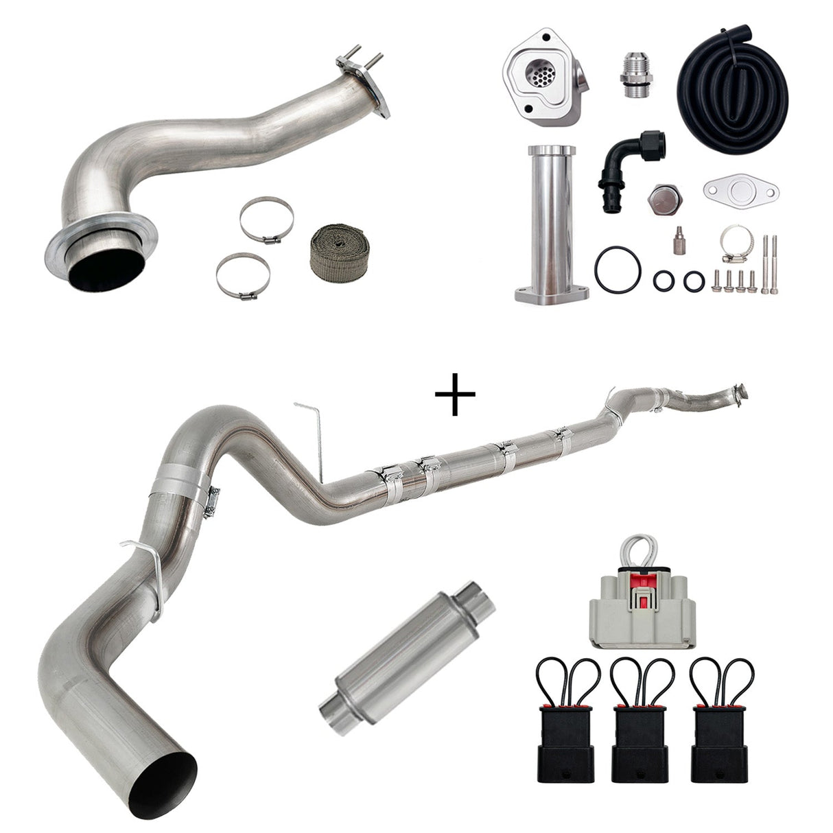 TruckTok 2017-2023 6.6L Duramax L5P DPF/CCV/EGR Delete & Downpipe w/Can Bus kit TruckTok