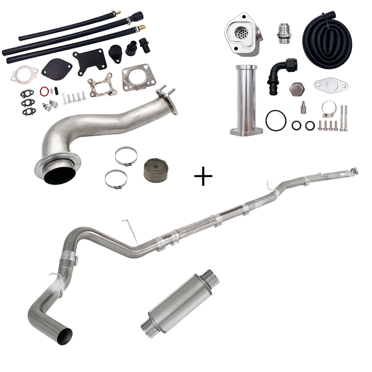 TruckTok 2017-2023 6.6L Duramax L5P DPF/CCV/EGR Delete & Downpipe w/Can Bus kit TruckTok