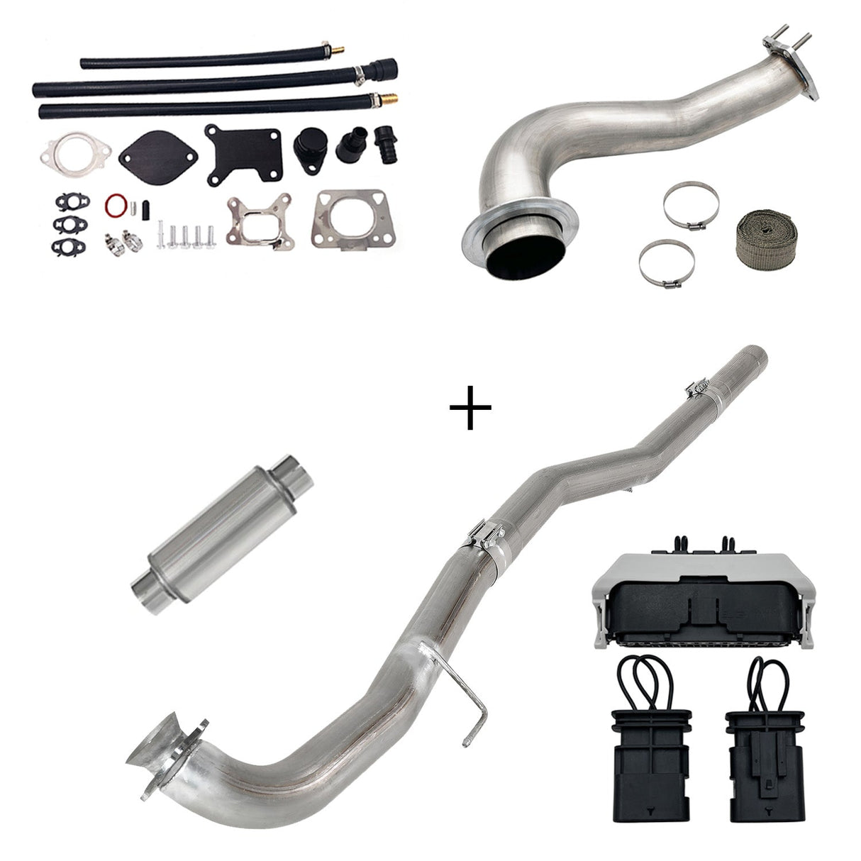 TruckTok 2017-2023 6.6L Duramax L5P DPF/CCV/EGR Delete & Downpipe w/Can Bus kit TruckTok