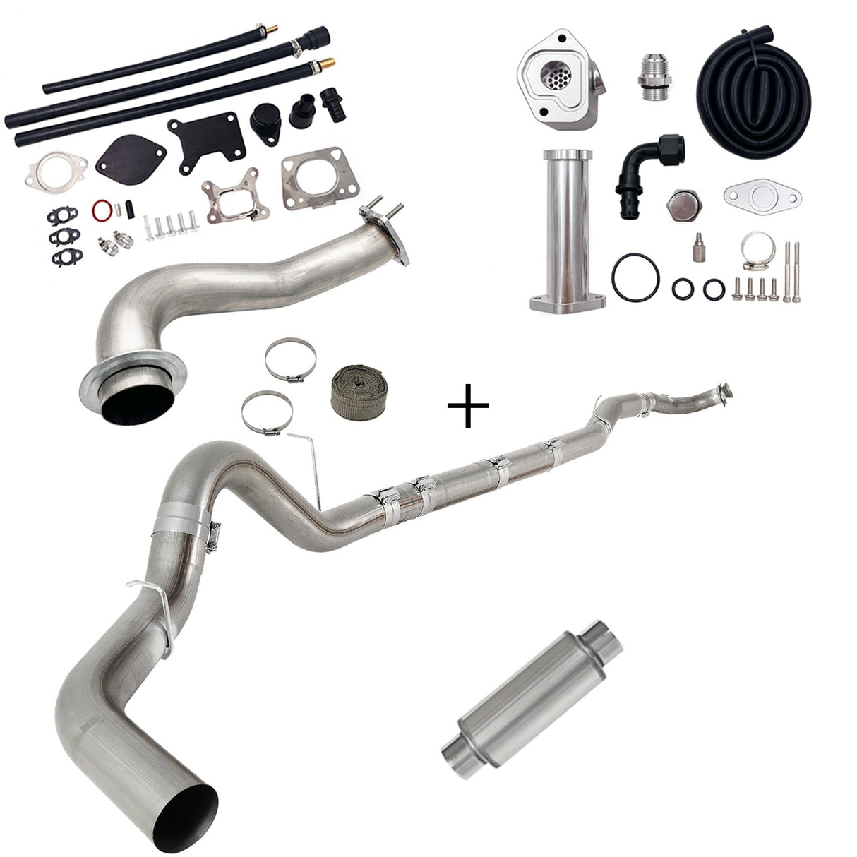 TruckTok 2017-2023 6.6L Duramax L5P DPF/CCV/EGR Delete & Downpipe w/Can Bus kit TruckTok