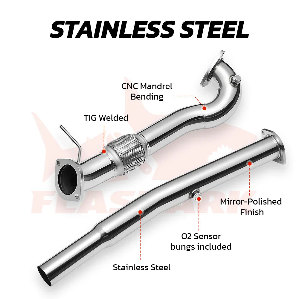 3-Inch Catless Downpipe for 1999-2003 Audi S3 8L & 1999-2006 Audi TT 8N 1.8T Turbo