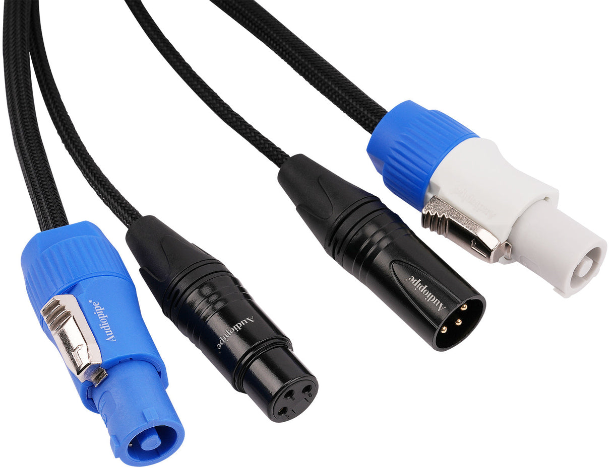 12Ft DMX Extension Cable with Power and XLR Connectors (EX-PWC-DMX-12) Audiopipe