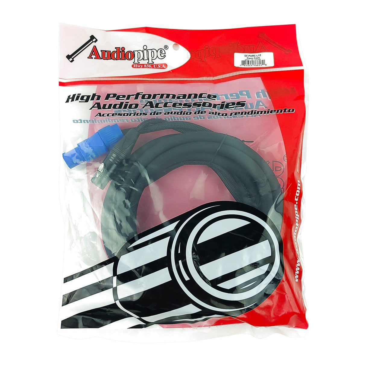 12Ft Power Extension Cable (EX-PWRC-L12) Audiopipe