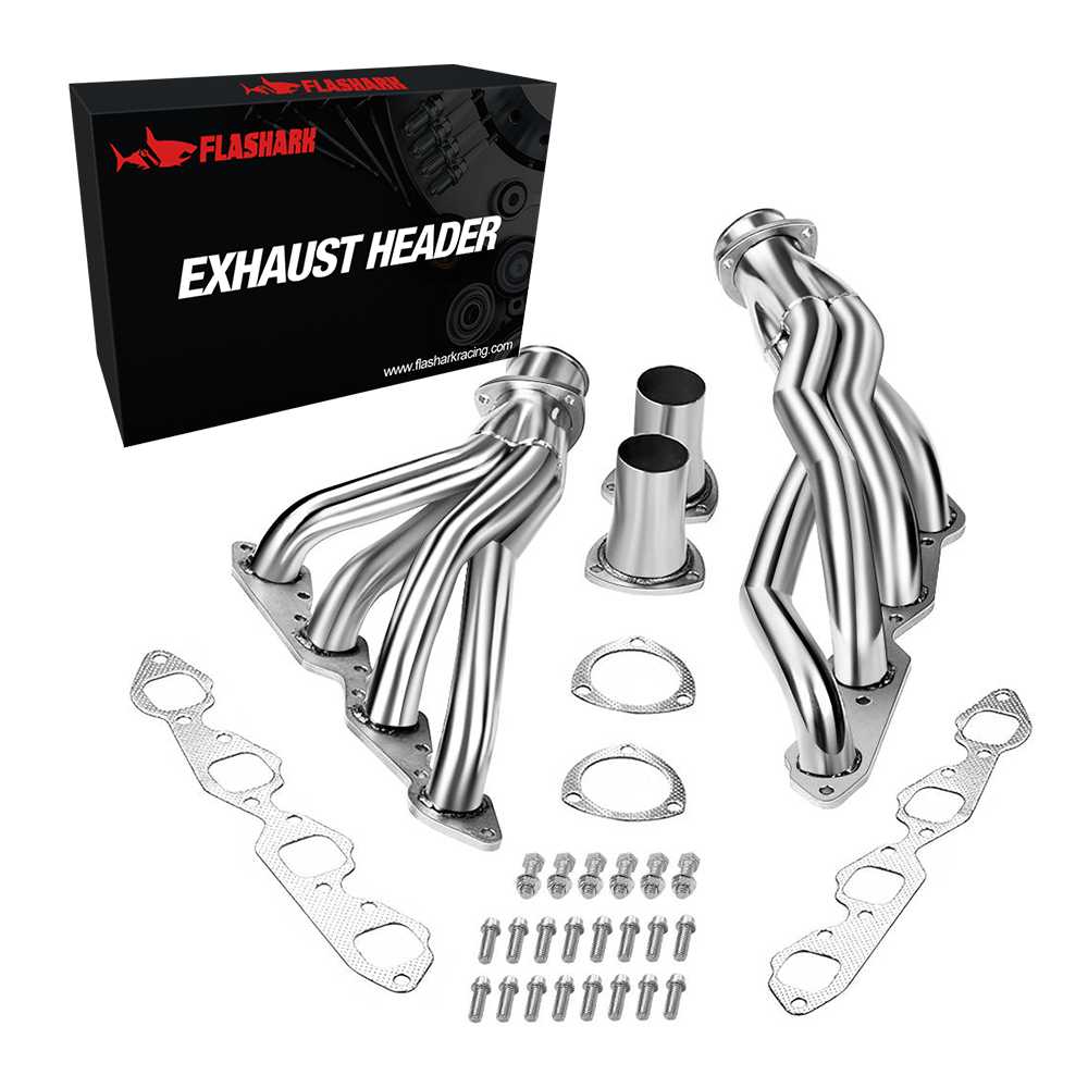 Exhaust Header for 1965-1975 Chevrolet Chevelle El Camino Laguna Caprice Kingswood Camaro SS Malibu Impala Bel Air Biscayne Brockwood Townsman 396/402/427/454 - Short Tube