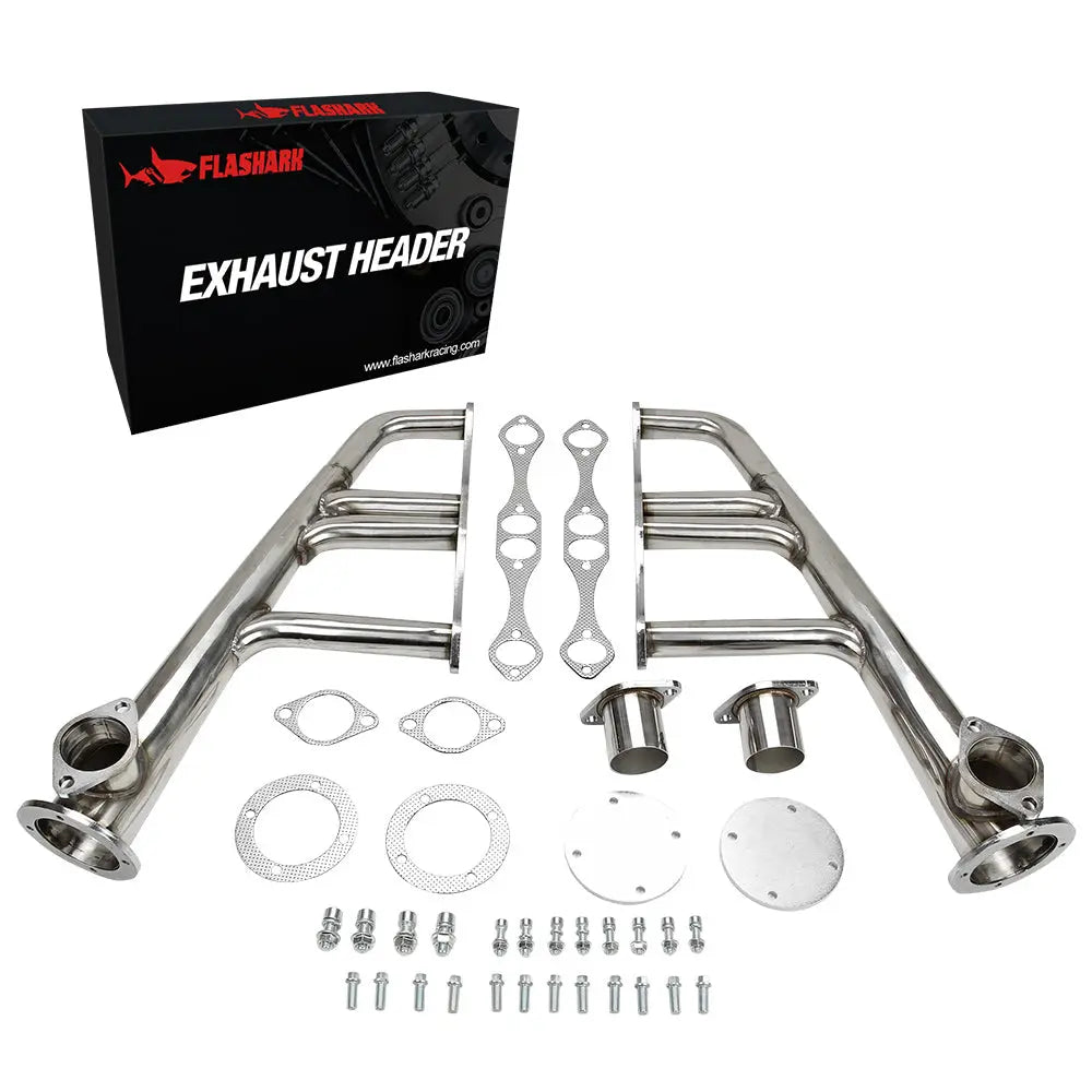 Exhaust Header for 1965-1974 Chevrolet Camaro Chevelle Malibu Nova El Camino Impala丨SBC 265-400 C.I. V8丨Standard/Vortec/ZZ-4 D-port Heads (NOT LT-1)