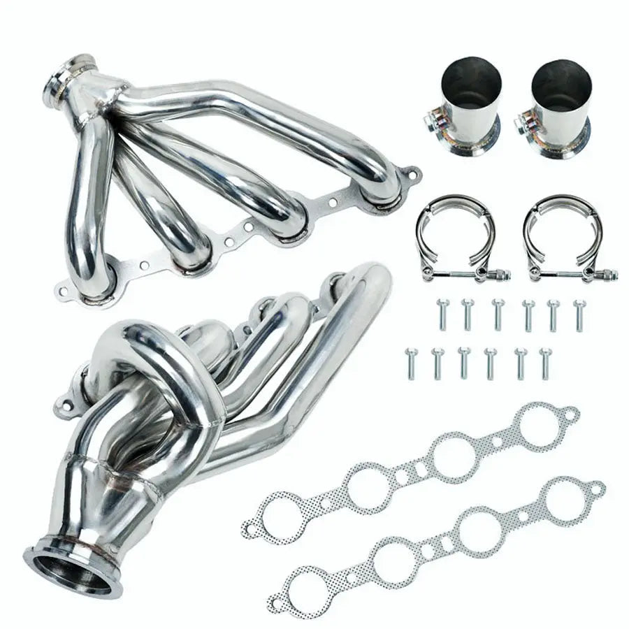 Exhaust Header for 1982-2004 Chevrolet Chevy GMC LS Swap S10 LS1 LS2 LS3 LS6 | 4.8L 5.3L 5.7L 6.0L 6.2L Engines Flashark