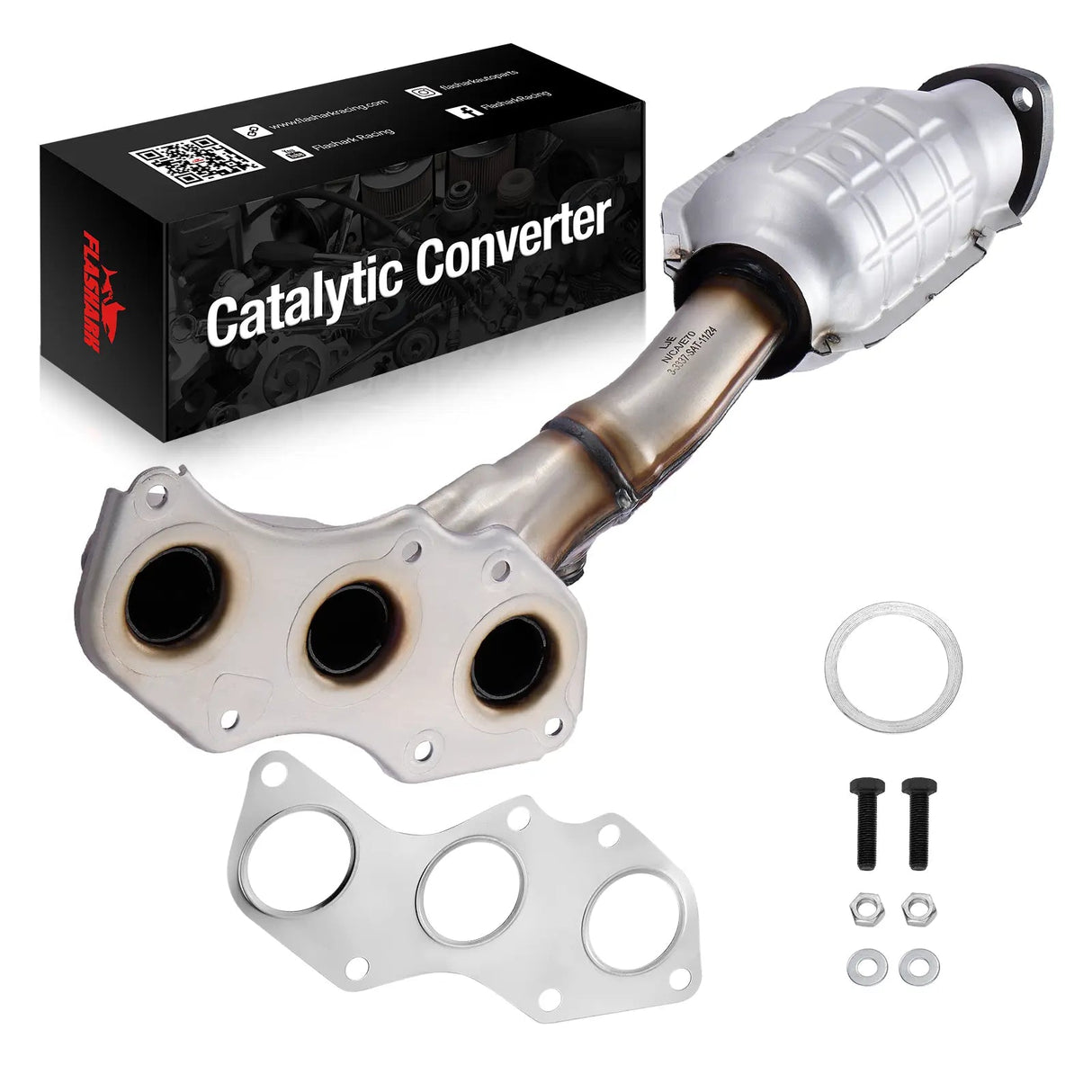 Exhaust Manifold Catalytic Converter Kit for 2006 - 2017 Lexus IS250/IS350/GS350/RC350 2.5L/3.5L V6 2PC-Direct Fit,E.P.A. Compliant Flashark