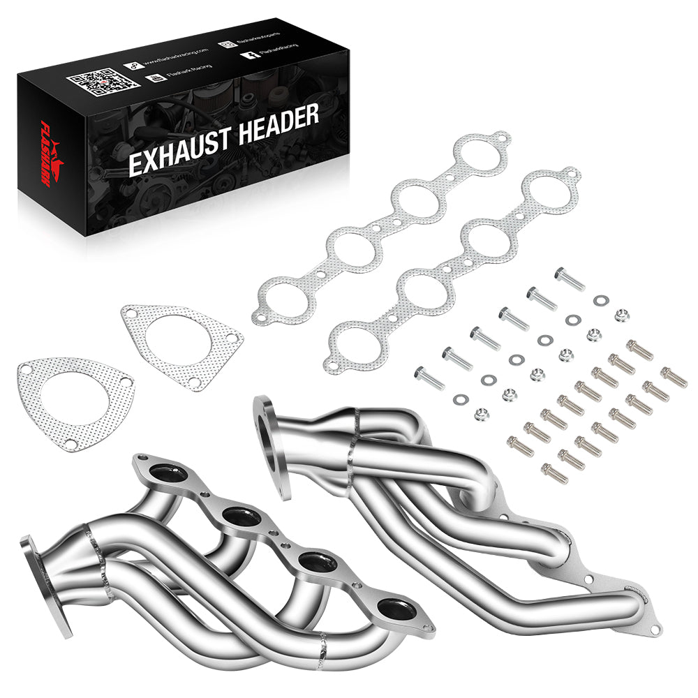 Shorty Header for 1999-2006 GMC Yukon/Sierra Chevy Avalanche/Silverado/Suburban 1500 4.8L/5.3L Flashark