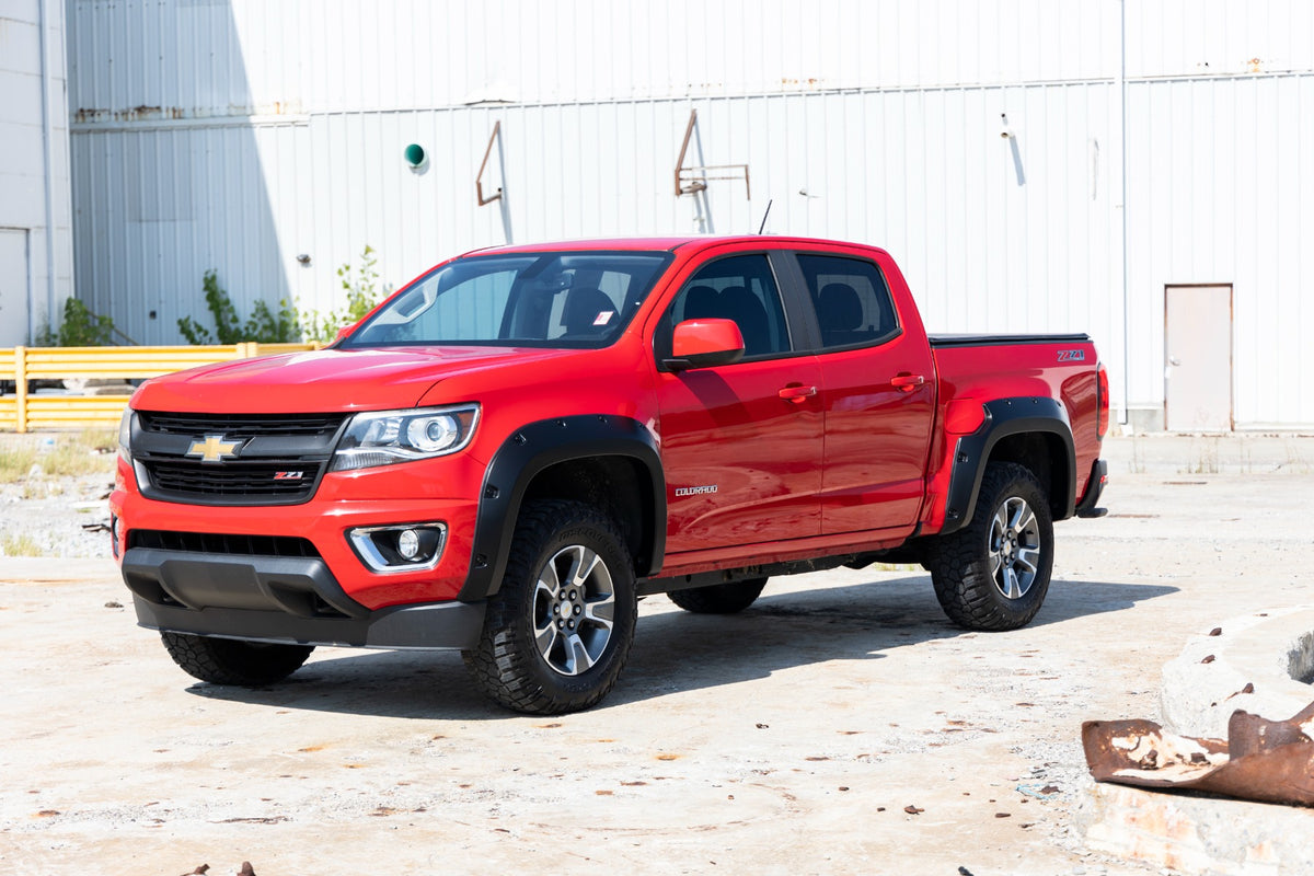 Pocket Fender Flares GBA Gloss Black Chevy Colorado 2WD/4WD (2015-2022) Rough Country