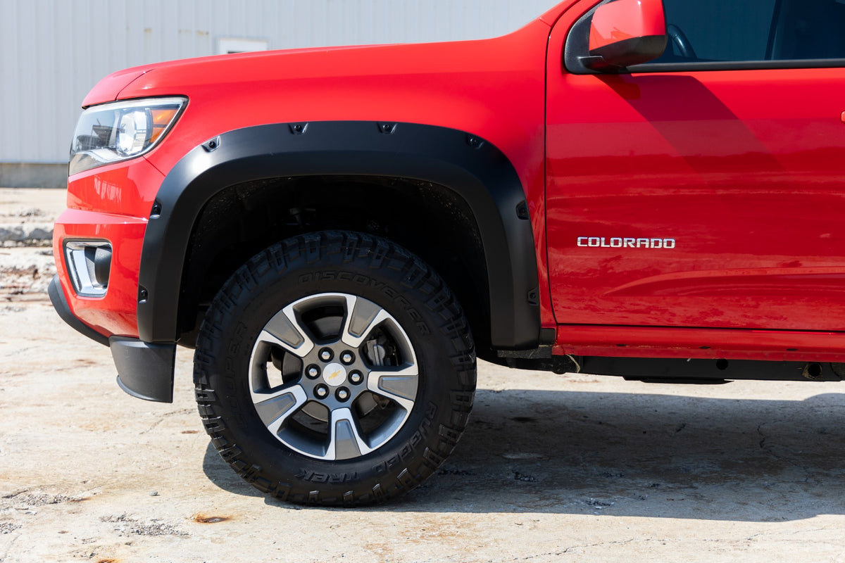 Pocket Fender Flares GBA Gloss Black Chevy Colorado 2WD/4WD (2015-2022) Rough Country