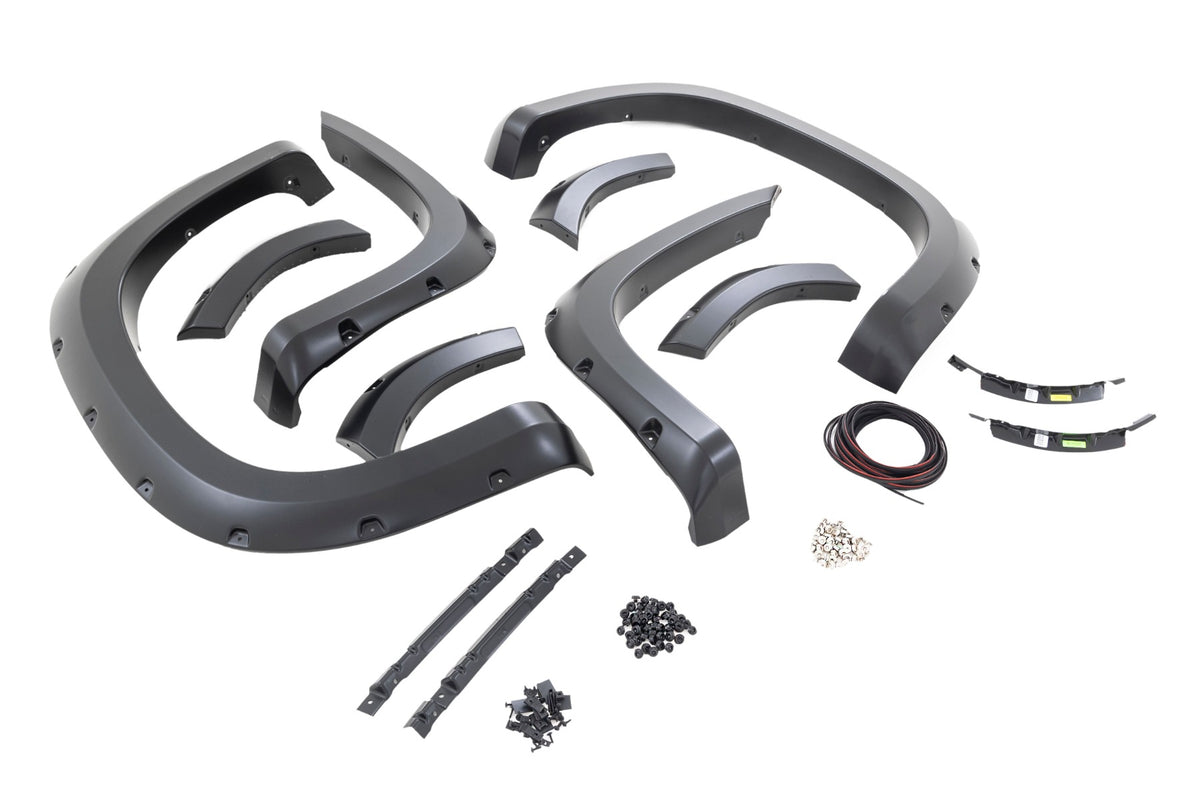 Pocket Fender Flares GBA Black Chevy Silverado 1500 2WD/4WD (2019-2021) Rough Country