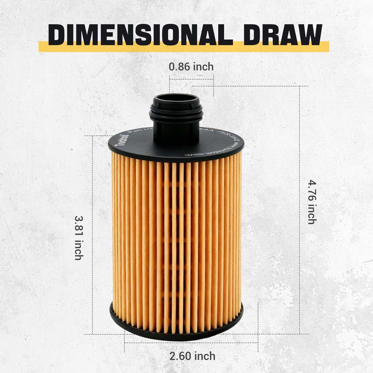 Trucktok 2014-2019 3.0L Ram 1500 Ecodiesel Oil Filter Replaces 68229402AA TruckTok