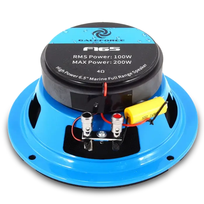 Galeforce F1-65 6.5" 100W RMS Marine Midrange Speakers w/ Bullet Tweeter (Pair)
