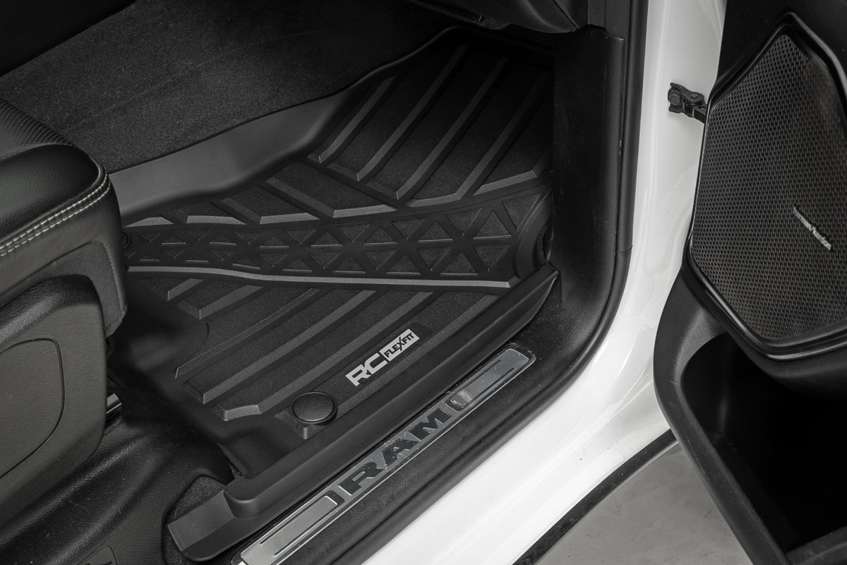 Flex-Fit Floor Mats FR & RR Crew Ram 1500 (19-24)/1500 TRX (21-24) Rough Country