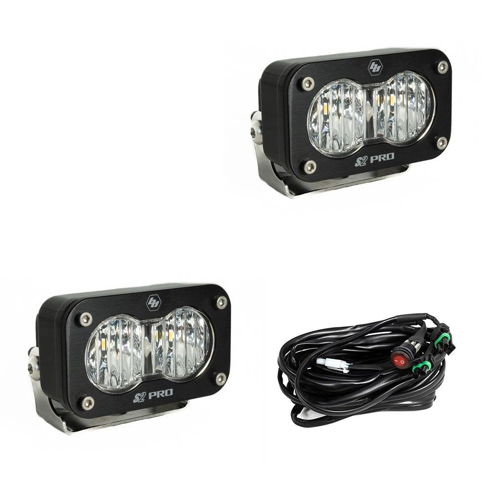 Baja Designs S2 Pro Black LED Auxiliary Light Pod Pair Baja Designs