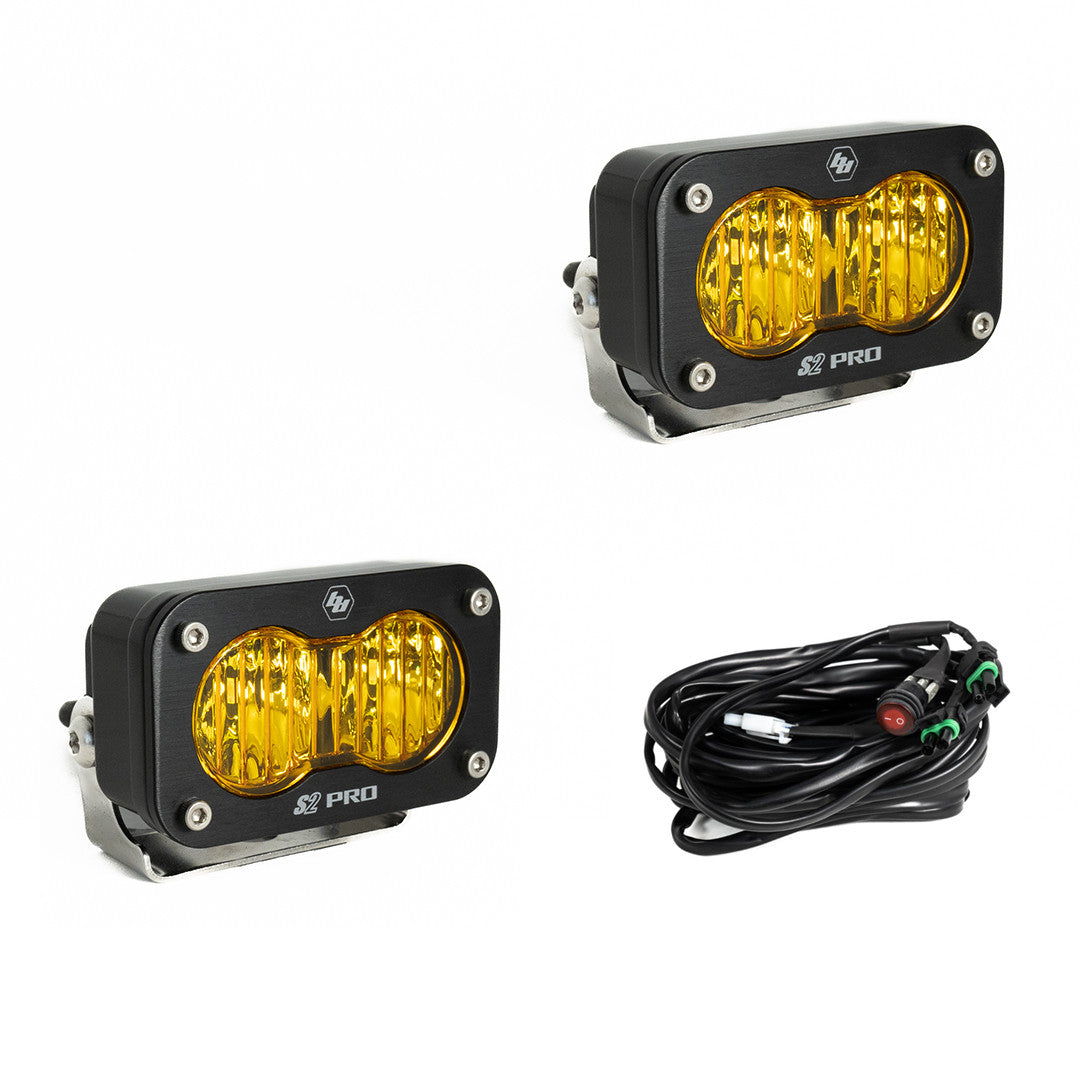 Baja Designs S2 Pro Black LED Auxiliary Light Pod Pair Baja Designs