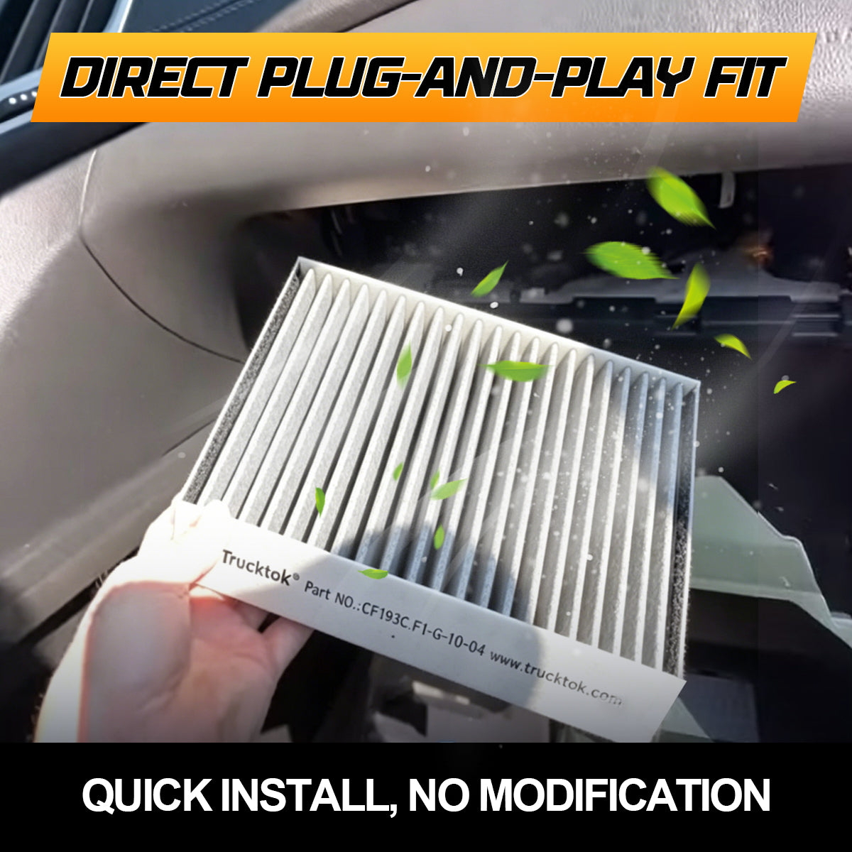 Trucktok 2007-2014 Silverado Sierra Cabin Air Filter Replaces 23101674 CF193C TruckTok