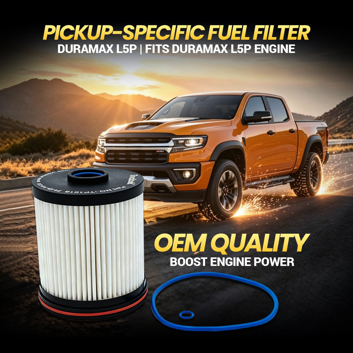 Trucktok 2017-2026 6.6L Silverado Sierra Duramax Fuel Filter Replaces TP1015 TruckTok