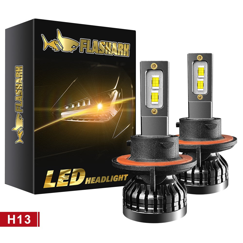 9005/HB3 H4 H7 H11 H13 LED Headlight Bulbs 80W 6400LM 6000K 2 Bulbs Flashark