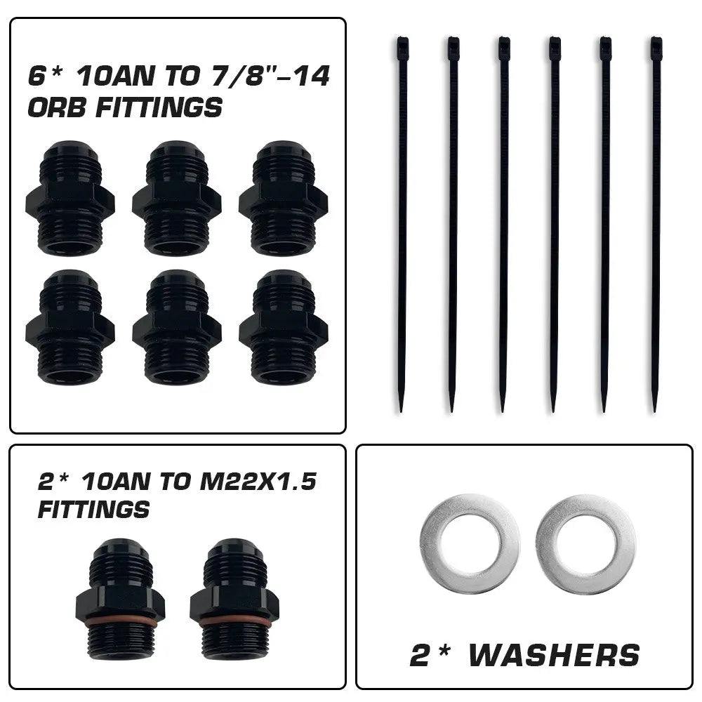 2006-2010 6.6L Chevrolet/GMC Duramax LLY/LBZ/LMM Performance Transmission Cooler Line Upgraded Kit