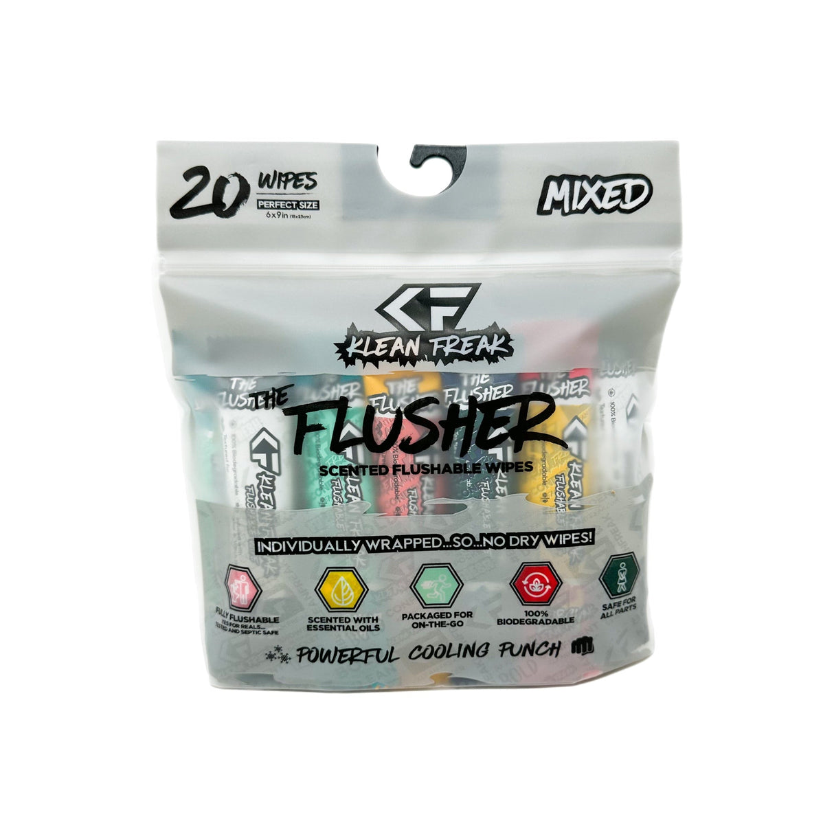 The Flusher 20 Pack - Flushable Wipes Klean Freak