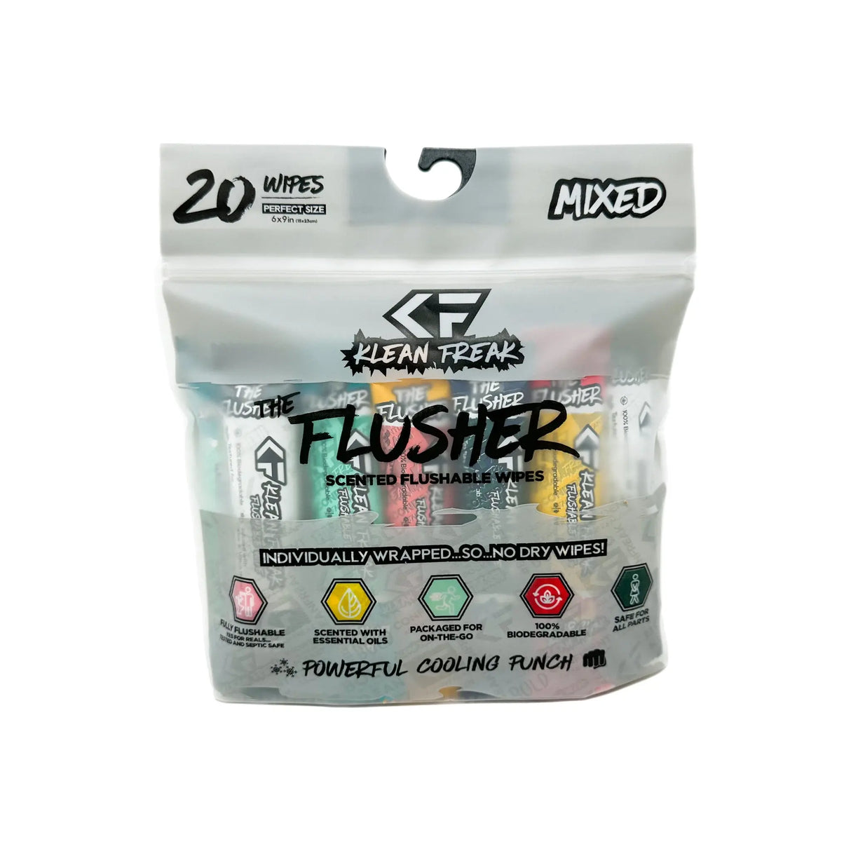 The Flusher 20 Pack - Flushable Wipes Klean Freak