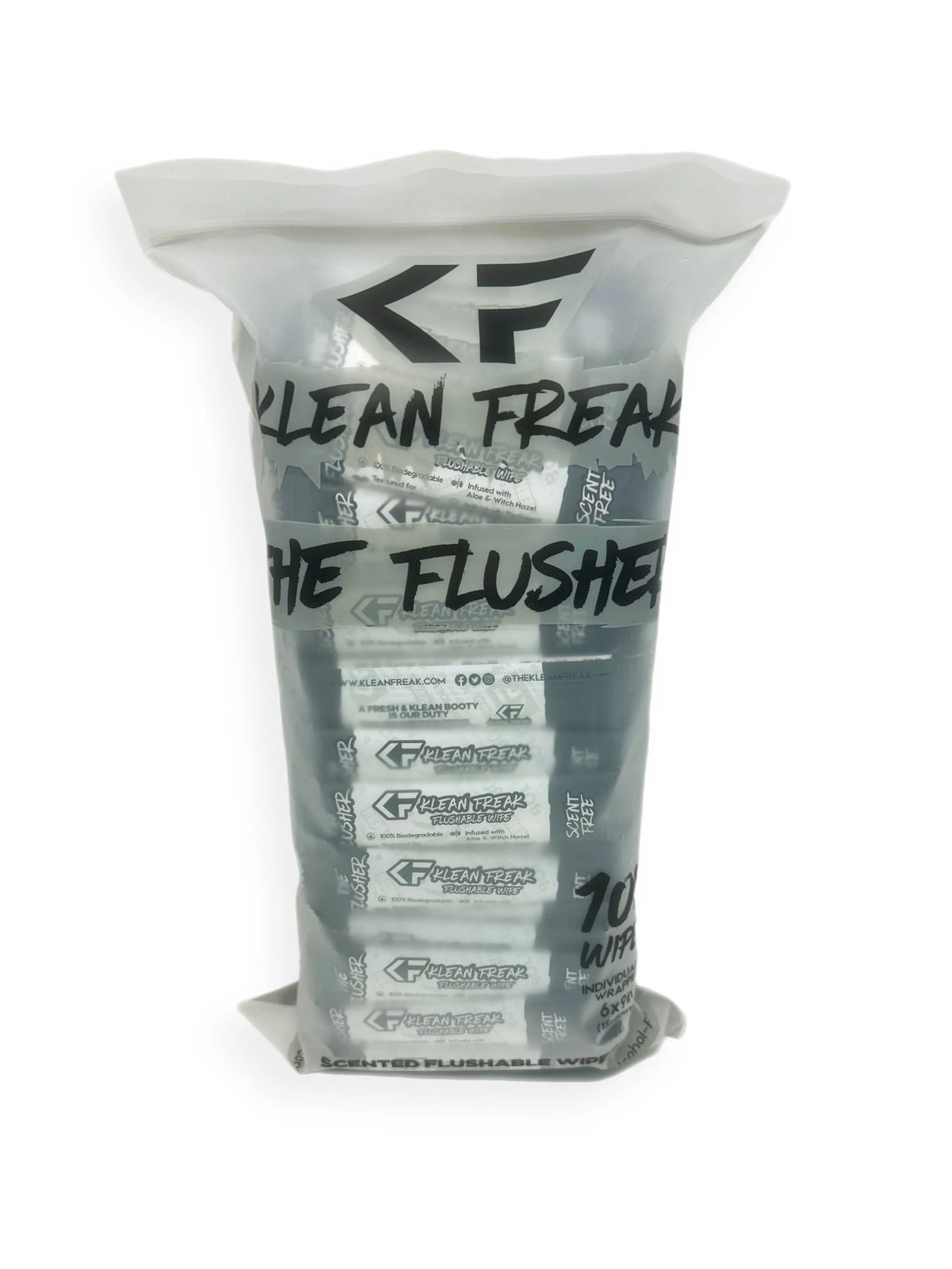 The Flusher - 100 Pack - Flushable Wipes Klean Freak