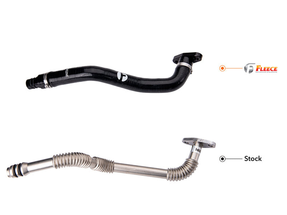 Fleece Turbo Drain Tube Kit, 2019-2022 Dodge Ram 6.7L Cummins Fleece Performance