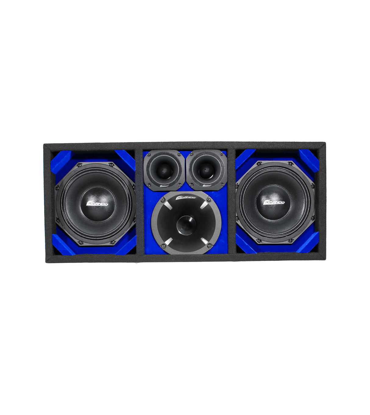 KTPON-208BLACK / DUAL 8" BLUE/BLACK Comando Audio Inc.
