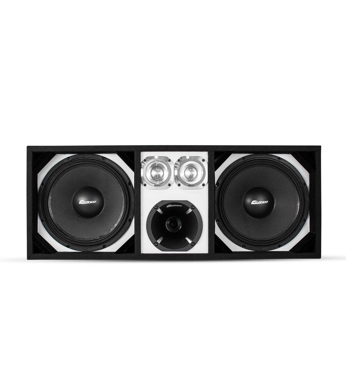 KTPON-212WHITE / DUAL 12" WHITE/BLACK Comando Audio Inc.