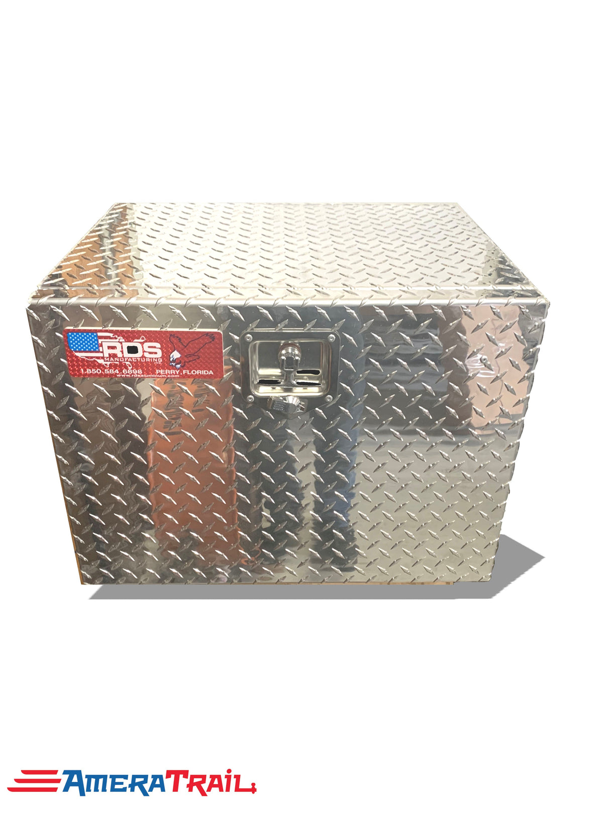 Underbody Toolbox w/ Drop Down Front Door & T Style Lock Handle, Diamond Plate - RDS