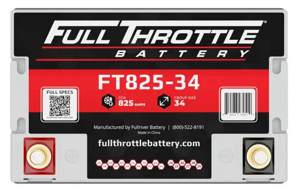 Full Throttle Battery FT825-34 High Performance AGM Battery