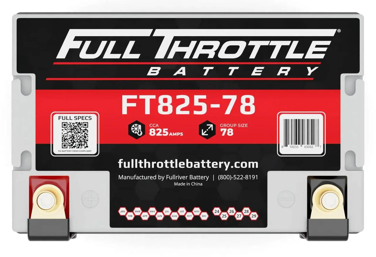 Full Throttle Battery FT825-78 High Performance AGM Battery