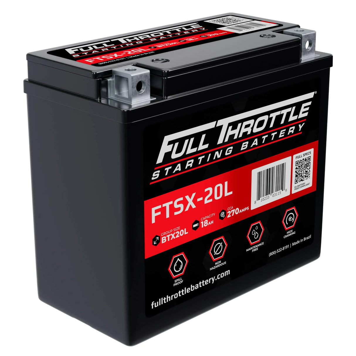 FTSX-20L Battery by Full Throttle, Can-Am Size